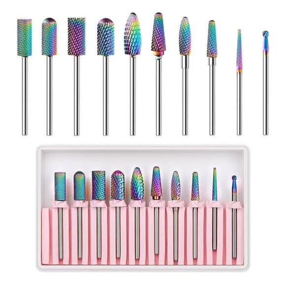 Makartt Nail Drill Bits Set, 10Pcs Tungsten Carbide, Remove Acrylic - Picture 7 of 7